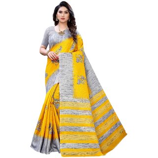 SVB Sarees Yellow Colour Printed Saree SVB Sarees Yellow Colour Printed Saree