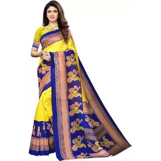                       SVB Sarees Yellow Colour Printed Saree                                              