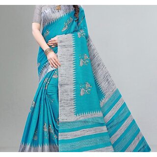 SVB Saree Sky Blue Colour Printed Saree