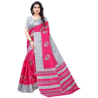                       SVB Sarees Pink Colour Printed Saree                                              