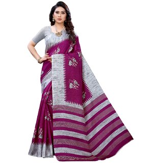 SVB Sarees Wine Colour Printed Saree SVB Sarees Wine Colour Printed Saree