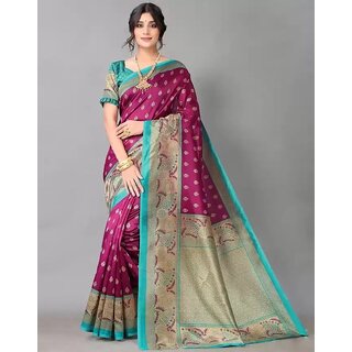 SVB Sarees Wine Colour Printed Saree SVB Sarees Wine Colour Printed Saree