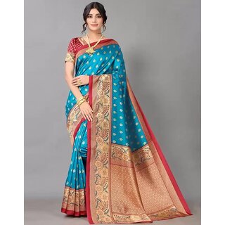 SVB Sarees Firozi Colour Printed Saree SVB Sarees Firozi Colour Printed Saree