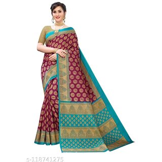                       SVB Sarees Maroon Colour Printed Saree                                              