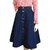 CODAISY Knee Length Blue Denim Skirt