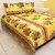 Carah Floral Double Bedsheet (1 Bedsheet, 2 Pillow Covers, Yellow)