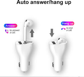 2 in 1 Turbo Car Charger with TWS Earbud HD Extra Bass Bluetooth Earphone