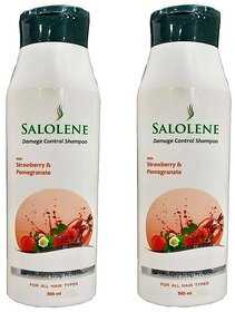 Salolene Damage Control Shampoo With Strawberry And Pomogranate Pack of 2, 500ml Each