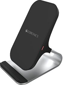 Zebronics Zeb-Wcp1500S 15W Usb Wireless Charging Stand With Dual Charging Coils Metallic Matte Finish Foreign Object Detection For Cellular Phones (15W/10W/7.5W Support)