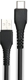 ZEBRONICS Zeb-TU240C Tablet Smartphone USB to Type C Cable Charge and Sync 1 Meter Length (Black).