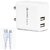 ZEBRONICS Zeb-MA5223 USB Charger Adapter with 1 Metre Micro USB Cable 2 USB Ports 2.4A Output for Mobile Phone/Tablets (White)