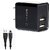 ZEBRONICS Zeb-MA5223 USB Charger Adapter with 1 Metre Micro USB Cable 2 USB Ports 2.4A Output for Mobile Phone/Tablets (Black)