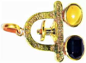 Om Namah Shivay Indra Kavach Om Namah Shivaya Shri Mahashakti Indra Kavach Gomed & Lahasuniya Ashtadhatu Pendant