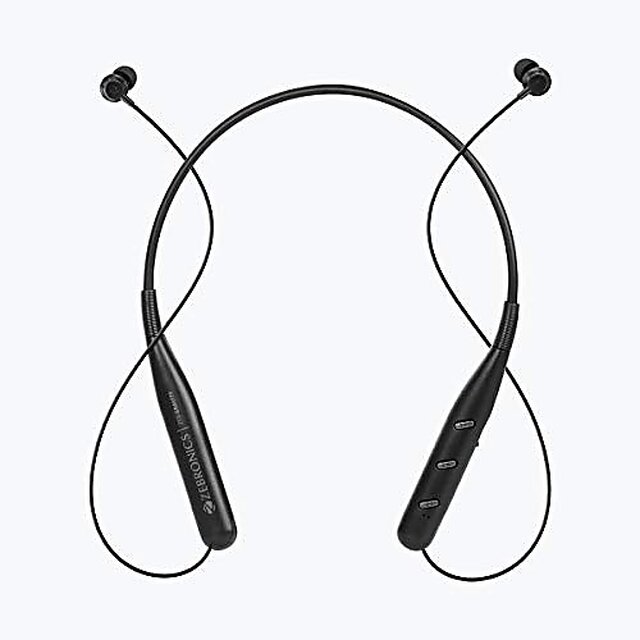 ZEBRONICS Zeb Gravity Wireless Bluetooth Neckband Earphone with Mic Black