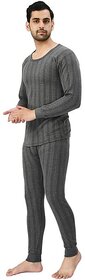 IndiWeaves Mens Grey Thermal Set for Winter Top and Pyjama Set Warm for Winters
