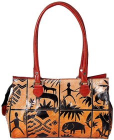 ZINT Shantiniketan Genuine Leather Women's Boho Handbag