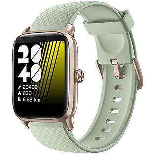 Zebronics Zeb-FIT ME Smart Watch with Heart Rate SpO2 IP68 Waterproof 14 Sport Mode Customizable face Notifications for Calls / Messages app Control and Meditative Breathing(Sea Green)
