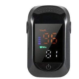                       Fingertip A2 Pulse Oximeter with LED Display Blood Oxygen SpO2 Saturation Level Pulse Oximeter Black                                              