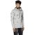 Men'S Gray Leaf Hooded Full Sleeve Tshirt 