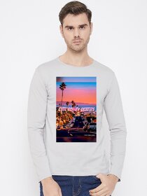 29K Mens White Solid Cotton Blend Round Neck T-Shirt