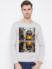 29K Mens White Solid Cotton Blend Round Neck T-Shirt