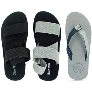                       OLIVER WALK Men Flip Flop - Sandals Set of 3                                              
