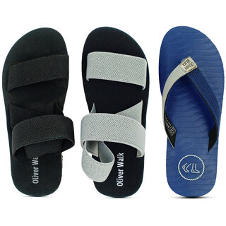                       OLIVER WALK Men Sandal  Flip-Flop Set of 3                                              