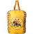 ZINT Shantiniketan Genuine Leather Yellow Convertible Backpack Rucksack Tote Bag