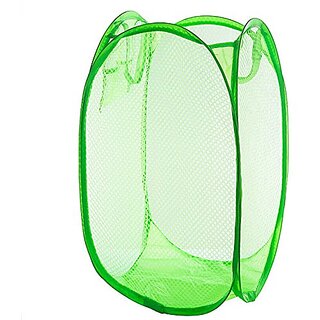                       Winner Full Size Rectangular  Foldable Green Laundry Basket - Laundry Bag Pack of 1 (lxbxh - 36X36X58 Cm)4000118                                              