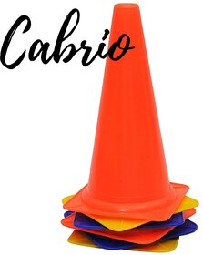 Cabrio 6 inch Plastic Cone Marker set Football Field Cricket Training Agility pack of 10pcs