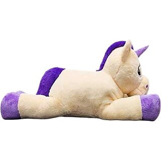                       Kids wonders Baby Soft Toy | Comfortable Soft Cushion Cream Unicorn Toy  - 60 cm (Cream)                                              