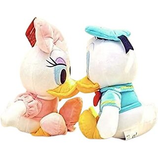                       Kids wonders Baby Soft Toy | Comfortable Soft Cushion Donald & Daisy Combo Toy  - 25 cm (Multicolor)                                              