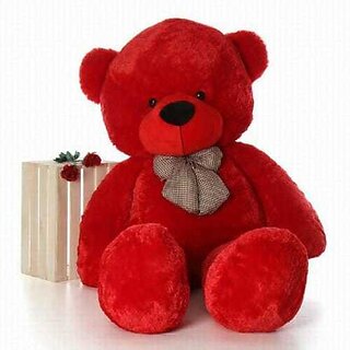                      Kids wonders 5 FEET Teddy Bear / high Quality / Neck brow / Cute and Soft Teddy Bear (Red)  - 152.4 cm (Red)                                              
