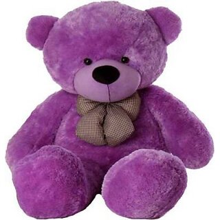                       Kids wonders 5 FEET Teddy Bear / high Quality / Neck brow / Cute and Soft Teddy Bear (Purple)  - 152.4 cm (Purple)                                              