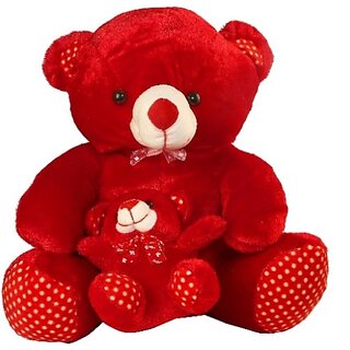                       Kids wonders RED MOTHER AND SON TEDDY  - 55 cm (Red)                                              