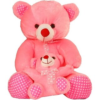                       Kids wonders PINK MOTHER AND SON TEDDY  - 55 cm (Pink)                                              