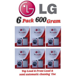                       Use For LG Pack of 6(100grams x 6= 600grams) Descaling Powder Washing Machine                                              
