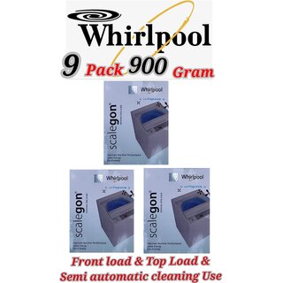                       Use For Whirlpool Pack of 9(100grams x 9= 900grams) Descaling Powder Washing Machine                                              