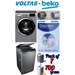                       Use For VOLTAS BEKO Pack of 7(100grams x 7=700grams) Descaling Powder Washing Machine                                              