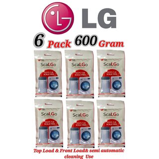 Use For LG Pack of 6(100grams x 6 600grams) Descaling Powder Washing Machine