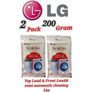                       Use For LG Pack of 2(100grams x 2= 200grams) Descaling Powder Washing Machine                                              