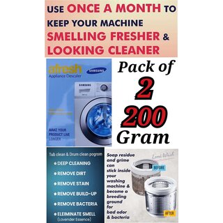                       Use For SAMSUNG Pack of 2(100grams x 2=200grams) Descaling Powder Washing Machine                                              