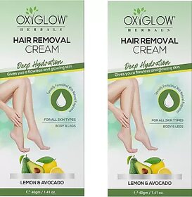 Oxyglow Lemon  Avocado Hair Removal Cream Pack of 2