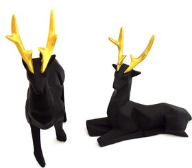 Deers Statue for Home Decoration (Set of 2) by Veryhom