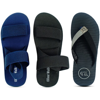                       OLIVER WALK Fashionable Sandals - Slipper Pack of 3                                              