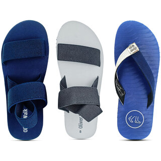                       OLIVER WALK Fashionable Flip-Flop and Sandal Set of 3                                              
