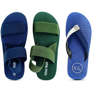                       OLIVER WALK Slipper - Sandal Pack of 3                                              