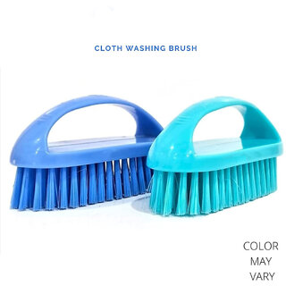                       Clothes Washing Brush with Full Handle - Blue,Purple,Set of 2                                              