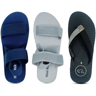                       OLIVER WALK Casual Sandals and Slipper Pack of 3                                              