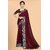 SVB Sarees Maroon Colour Solid Vichitra Silk Embroidried Sarees With Blouse